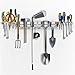 Anybest Broom Holder and Garden Tool Organizer for Rake or Mop Handles with 6 Slots 6 Small Hooks Diameter 1.25 Inches Garage(Gray）)