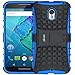 ykooe Moto X Pure Edition Case (5.7 inch), (Armor Series) Heavy Duty Protection Hybrid Shockproof Dual Layer Protective Case Cover with Stand for Motorola MotoPure Edition (Blue)