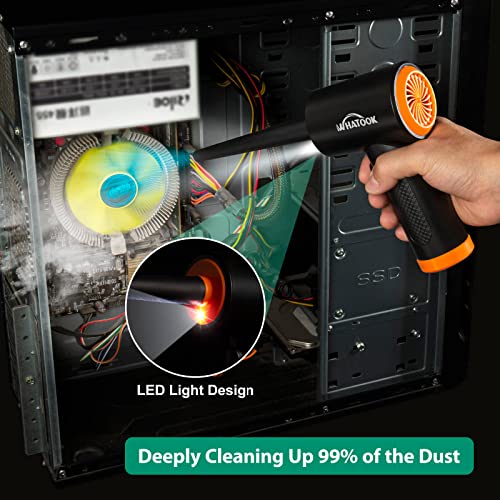 Compressed Air Duster, Electric Air Duster, 3 Speeds 60000 RPM Air