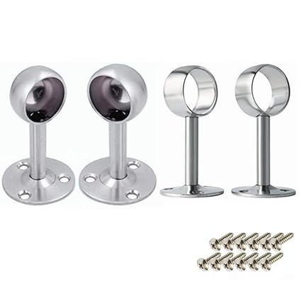 Haoun Bracket For Curtain Rod 4 Set Ceiling Mount Bracket Closet