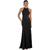 Long Lace Mother of The Bride Dresses Mermaid Halter Satin Formal Dresses for Women Wedding Guest 999