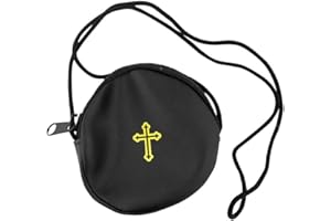 VILLAGE GIFT IMPORTERS 4" Round Burse | Great Durable Material | 3 Colors | Holds Most Pyxes | Christian Church Supplies