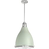 Hunter - Bluff View 3-Light Soft Sage, Medium Size Pendant Light, Dimmable, Casual Style, Bell Shaped, for Bedrooms, Kitchens