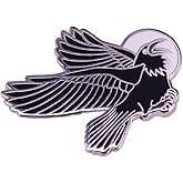 Odin Raven Crow Full Moon Flying Flight Night Norse Viking Rune Celtic Thor 1.1" Enamel Pin Badge