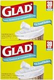 Glad Small Garbage Bags, 4 Gallon Bags, 2 - 30 Packs (60 Total)