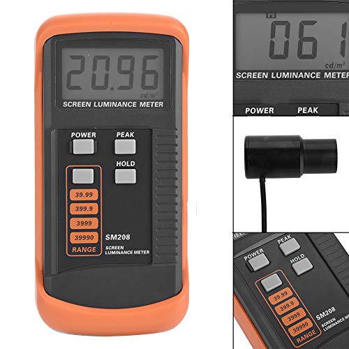 Screen Luminance Meter, Screen Brightness Meter Portable Luminance Meter with Mini Light Detector 0.01-39990 cd/m