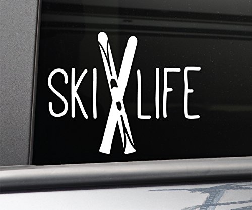 Ski Life Skiing Skier Vinyl Decal Laptop Car Truck Bumper Window Sticker, 5