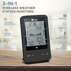 Logia 3-in-1 Rain Gauge Weather Station with