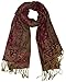 Peach Couture Elegant Double Layer Reversible Paisley Pashmina Shawl Wrap Scarf Maroon