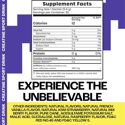 MMUSA ATP MUSCLE BLAST: WORLD’S ONLY STABLE CREATINE ENERGY DRINK. INSTANT ABSORPTION. IMMEDIATE BOOST FOR INTENSE BODYBUILDING, ENDURANCE SPORTS. TRAIN HARDER, RECOVER FASTER. 30 SACHETS, 11.4G EACH
