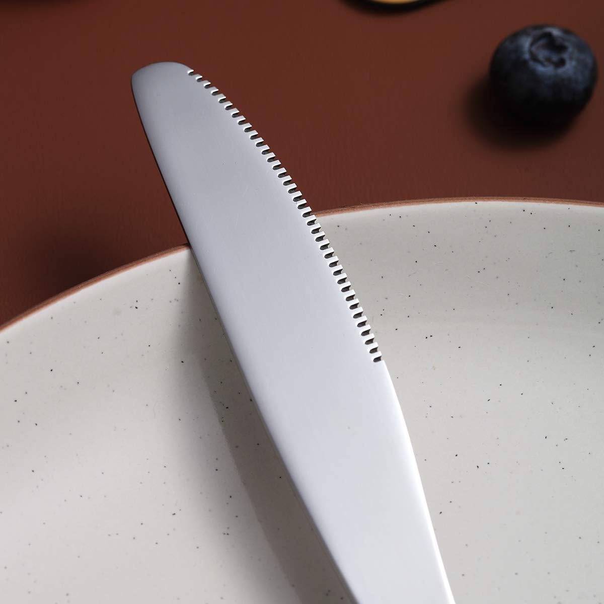 Dinner Knives Set Of 6, Berglander Stainless Steel Shiny Mirror Dinner Knife, Butter Knife Spreader Table Knives Sturdy And Dishwasher Safe: Kitchen & Dining