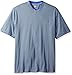 Lee Men's Big and Tall Short Sleeve Vneck Tee, Hanson Blue, 2X