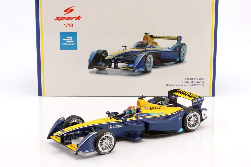 SPARK Collectible Miniature Car, 18FE02, Blue/Yellow