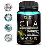 Potent CLA 1000 mg Softgels – 60 Pills – Supports Healthy Weight Loss - Natural Appetite Suppressant & Fat Burner – Made from 100% Pure Safflower Oil – 100% Money-Back Guarantee