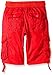 Southpole Big Boys' Boys Jogger Shorts with Cargo Pockets In Basic Solid Colors, Red, Large