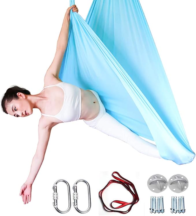 Shpehp Yoga Hangematte Luftmatratze Hangematte Hangematte Fur Ruckenschmerzen Yoga Hangematte Schwere Schwere Mit Kette In Form Eines Dicken Karabiners 123 R 5m Eu Amazon De Bekleidung