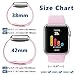 iGK Sport Band Compatible for Apple Watch 42mm, Soft Silicone Sport Strap Replacement Bands Compatible for iWatch Apple Watch Series 3, Series 2, Series 1 42mm Pink Sand Large