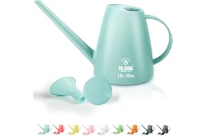 DR.UANG Watering Can for Indoor House Plants Long Spout with Detachable Spray Head Watering Cans for Plant Garden Flower, Long Spout Water Can for Outdoor Watering Plants 1.8L 60oz 1/2 Gallon (Blue)…