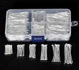 PEPPERLONELY Brand Box Mixed Well Sorted Silver Plated Head Pins 2cmx0.7mm-4.5cmx0.7mm (2100PCs Assorted)