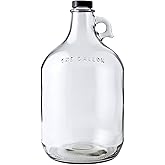 FastRack Glass Water Bottle Includes 38 mm Polyseal Cap, 1 Gallon Capacity