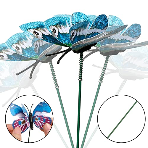 VGOODALL 50Pcs Butterfly Stakes,Garden Butterfly Ornaments Waterproof Butterfly Decor Garden Ornaments Stakes for Outdoor Yard Decor Home Decoration Spring
