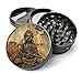 Expression Gifts Grinder_85 5 Piece Buddha Pattina Spice Tobacco Herb Grinder with Pollen/Keef Catcher, X-Large