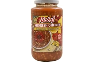 Sadaf Khoresh Gheimeh - Yellow Split Peas Stew - Ready to eat Vegetarian Stew - Traditional Persian Cuisine - Kosher - 32 Oz Jar