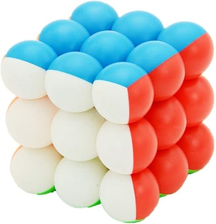 Toy Arena Original YJ Round Ball 3x3x3 Magic Cube 3 Layer Stickerless Smooth Professional Speed Cubes (YJ Bubble Cube)