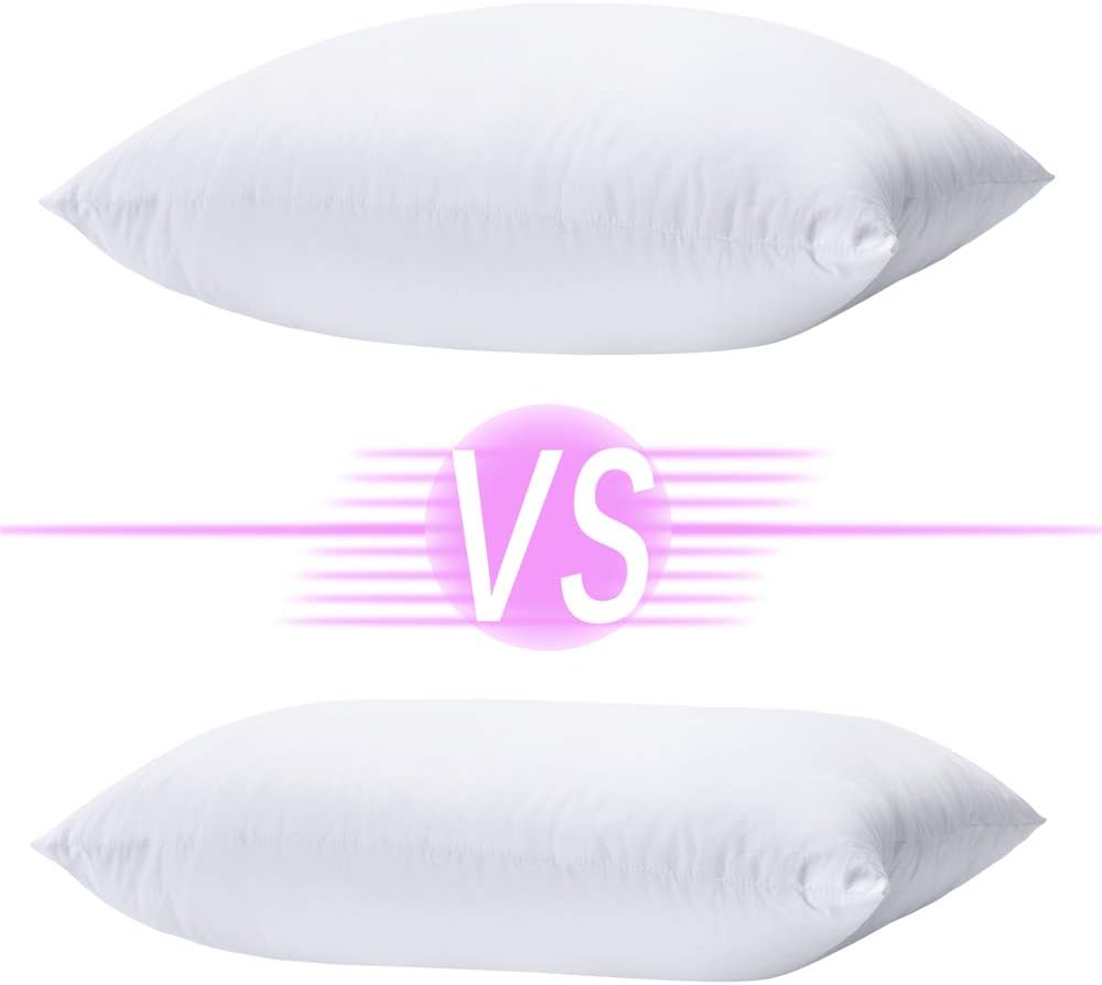 Plehoth Throw Pillow Insert (Pack of 2) 18x18 Square Form Cushion Indoor Decorative Pillows Sham Stuffer for Bed, Couch and Sofa: Home & Kitchen
