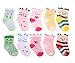SDBING Baby's Color 6 Pair Thick Warm Cotton Socks (Anti-slip 1 to 3 Years Old) Cute Cats/6 Pairs