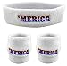 Funny Guy Mugs Patriotic America Unisex Sweatband Set (3-Pack: 1 Headband & 2 Wristbands)