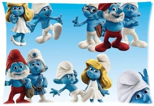 The Smurfs 20X30 Two Sides Custom Cotton & Polyester Pillow Case Cover Cushion Cover Model: CHH-0024?Build-to-Order? by CHIHUAHUA