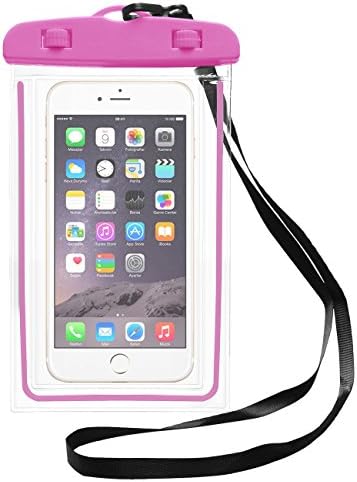 [2018 Upgraded Design] Pacoso phone waterproof pouch Dry Bag Outdoor Sports for iPhone X, 8 Plus, 8, 7 Plus, 7, 6s, 6, Andriod; TPU Construction IPX8 Certified(Pink)