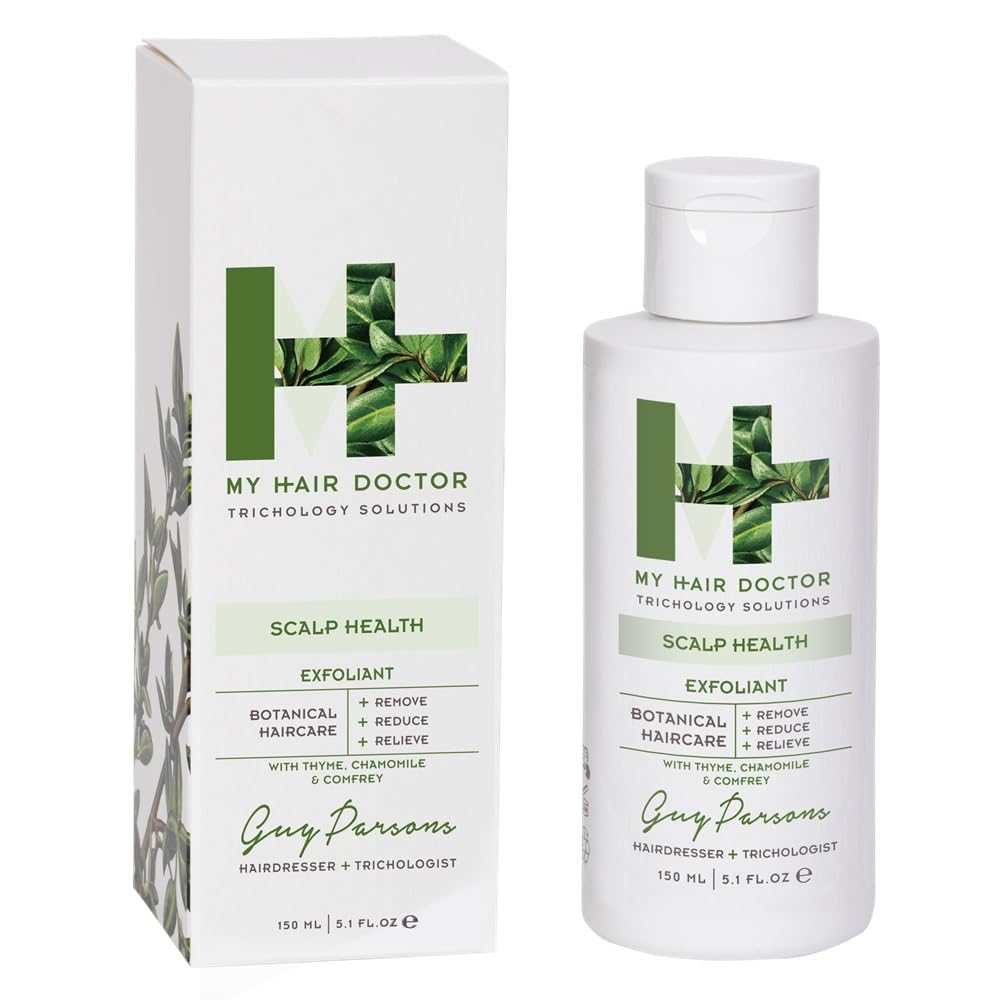 MHD Scalp Scrub Exfoliator | 150ml Dry Scalp Treatments Hair Scrub | Itch Relief Cleanser Mask with Bilberry, Sugar Cane, Sugar Maple, Orange and Lemon