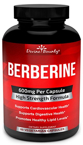Pure Berberine Complex - 600mg Per Capsule Berberine HCl Supplement - 60 Vegetarian Capsules