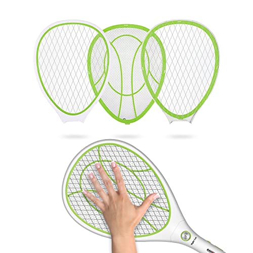 Night Cat Fly Zapper Electric Fly Killer Swatter 3000V Mosquito Bug Wasp Insect Fruit Zapper Swat Bat Racket Trap Indoor USB Rechargeable