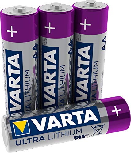 VARTA Batterien AA, 4 Stück, Ultra Lithium, 1,5V, ideal für Digitalkamera, Spielzeug, GPS Geräte, Sport- & Outdoor-Einsätze