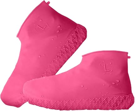 pink cycling shoe covers