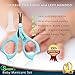 SAMRO Baby Nail Clippers Set with Scissors and Nasal Tweezer in The USA Simple Ergonomic Versatile Unisex Child Toddler Grooming & Healthcare Kit and Shower Gift (Blue)