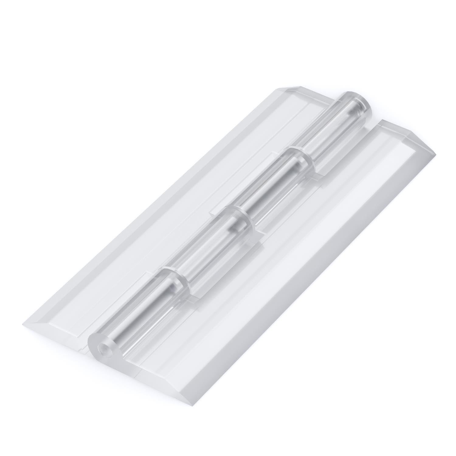 Pack of 5 Transparent Clear Plastic Acrylic 100mm Continuous Piano Hinge Hinges