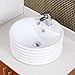 ELIMAX'S Ceramic Sink Overflow Cap Solid Brass Umbrella Style Chrome Finish