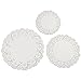 DECORA 180 Pieces White Round Paper Lace Doilies for Birthday Party and Wedding Tablewear Decoration 3.5inch,4.5inch,5.5inch