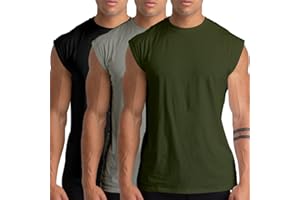 Holure 1 or 3 or 5 Pack Men's Gym Tank Tops Workout Sleeveless T-Shirts Athletic Muscle Tank Training Bodybuilding Shirts