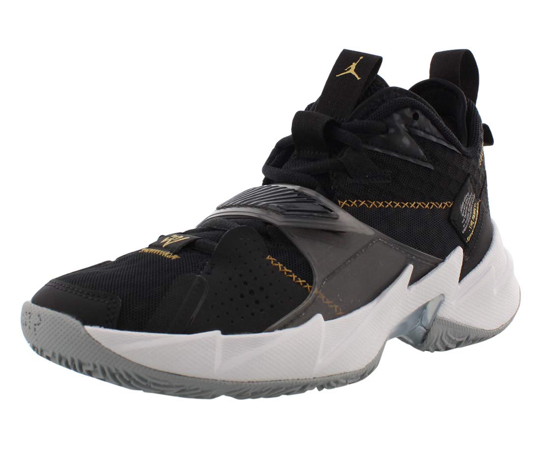 Nike JORDAN WHY NOT ZER0.3 (GS), Boy's Basketball Shoe, Black Mtlc Gold White, 6 UK (40 EU)