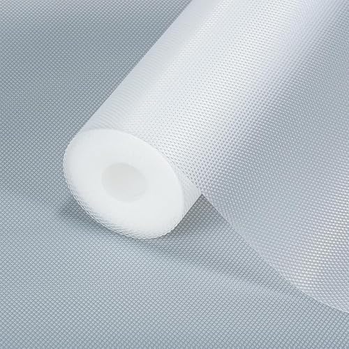 WHHZGA shelf liner EVA Drawer liner, Non Adhesive Cabinet Liner, Washable Oil-Proof for Refrigerator Liners, Fridge Pads Shelves Drawer,Cabinet, Storage,Desk Mat (Diamond Pattern) (45Wx610L)