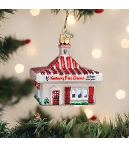 アスティエ　オーナメント　ケンタッキー Old World Christmas KFC Bucket of Chicken Glass Hanging Ornament