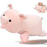 MaoGoLan Pink Pig Stuffed Animal Plush Pillow– 23.6" Giant Stuffed Pig Toy, Soft Hugging Piglet Toy for Kids & Adults, Perfect Piggy Valentines Birthday Baby Shower Decor Gifts