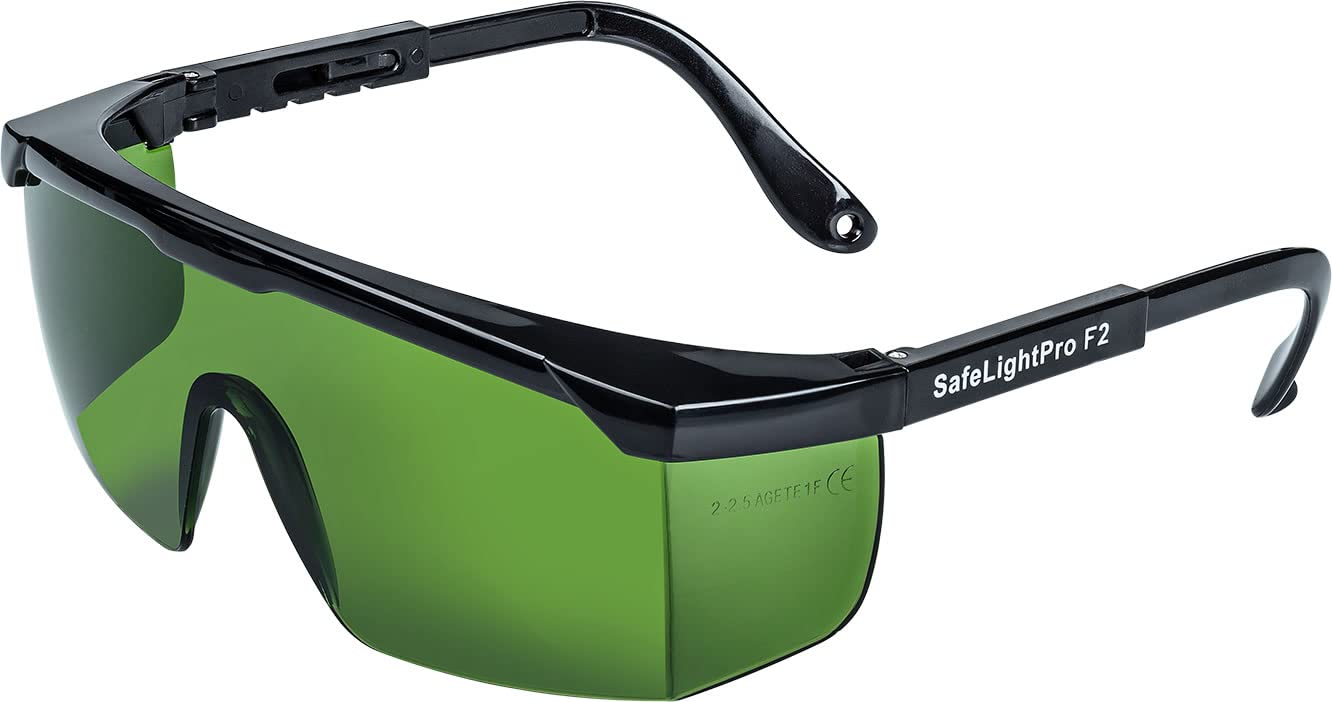 AGETECH SafeLightPro F2 Special eye protection against light impulses (flashes) emitted by HPL and IPL hair removal devices, Eye Protection Goggles-Safety Glasses, UV protection.
