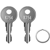 Replacement Keys for Weather Guard Tool Box, Replacement Weather Guard Toolbox Key (K754 for Weather Guard) 2-Pca