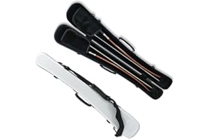 Vetimobato Carbon Fiber Upright Double Bass Bow Case Fits All Standard 3/4 & 4/4 Size Bass Bows – Lightweight Hard Shell String Bass Bow Case with Removable Shoulder Strap (White)